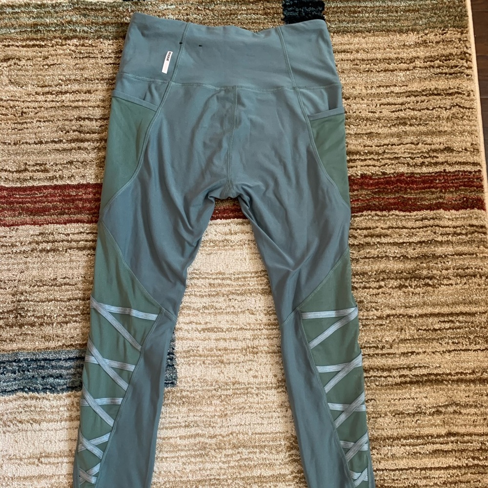 Olive Mesh Leggings